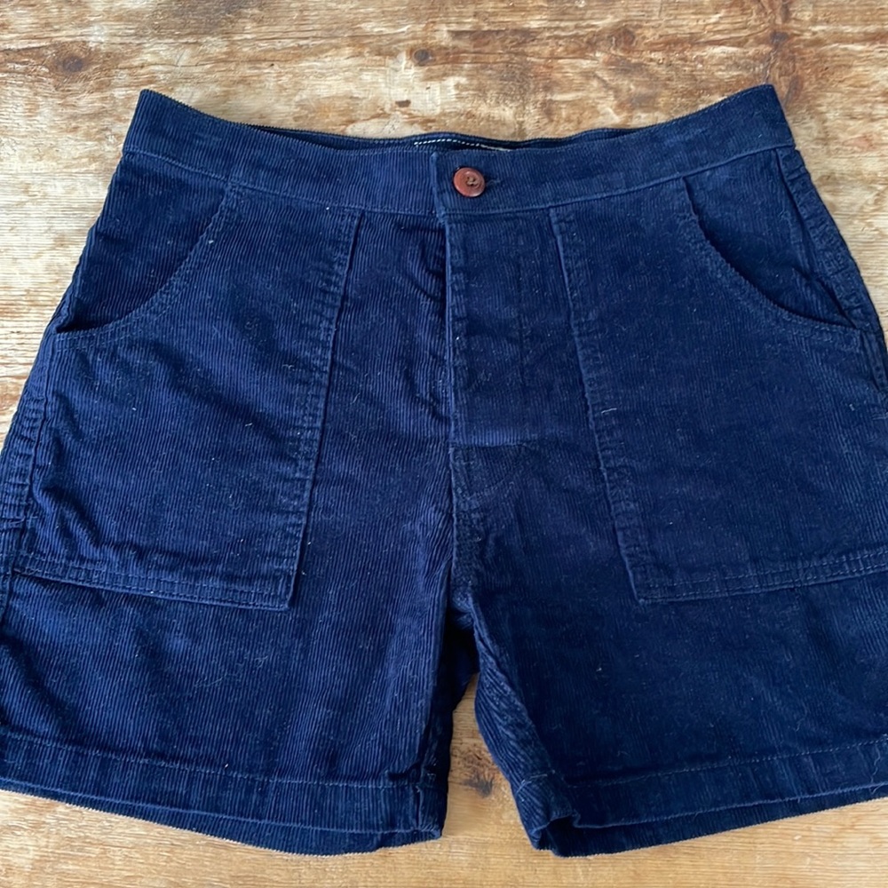 BIRDWELL BEACH BRITCHES CLASSIC NAVY CORDUROY SHORT